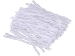 Pacote com 100 Espirais de Plástico para Encadernação, 9,5 Mm de Diâmetro, 3/8", 48 Dentes, Relação 4:1. SFUSHOS