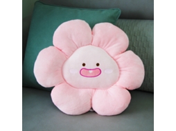Cojín De Asiento Floral Suave Multiuso Almohada De Tela Rosa Claro Para Hogar Y Oficina