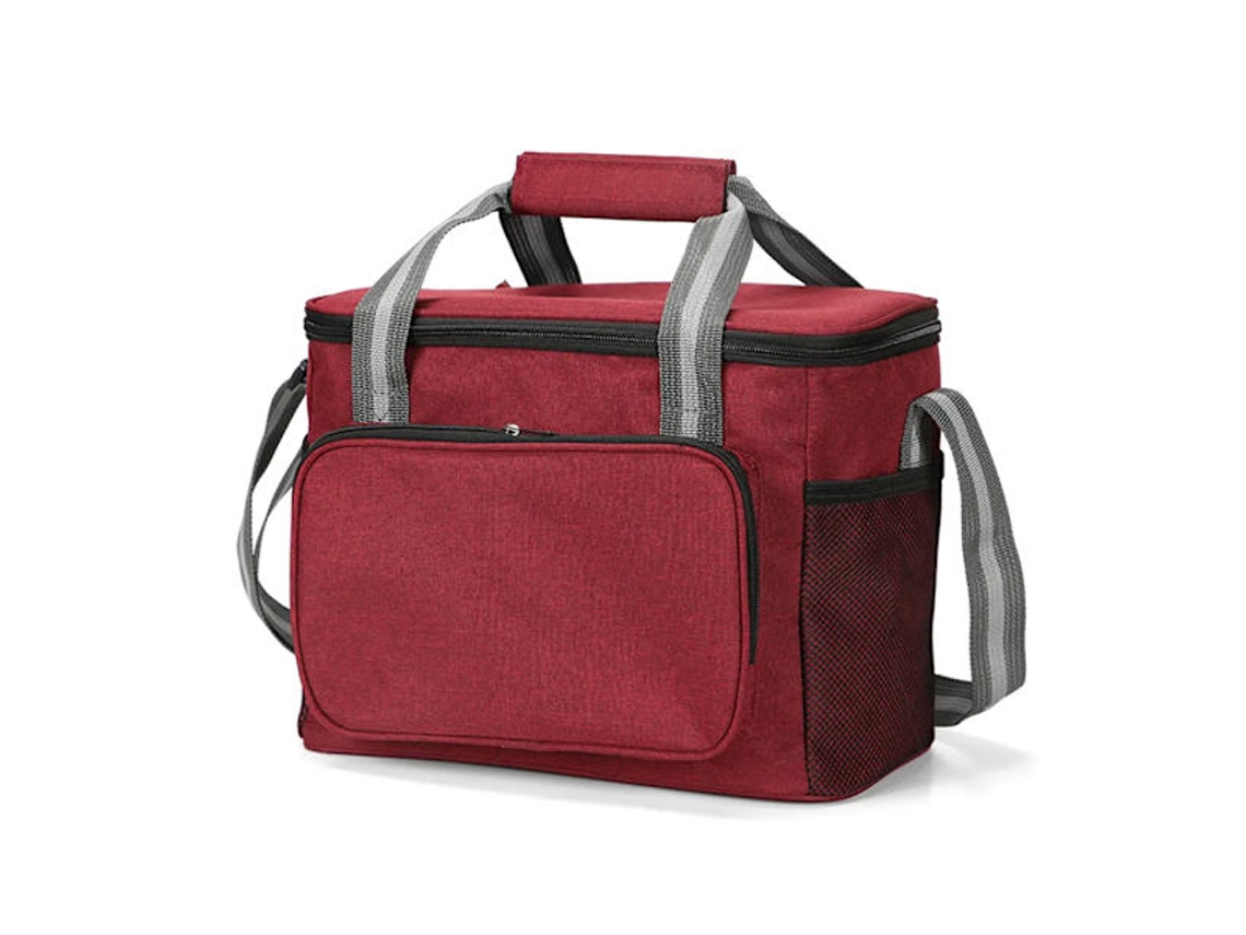 Bolsa Térmica Isolada De 15 Litros Para Piquenique, Churrasco E Festa, Vermelha