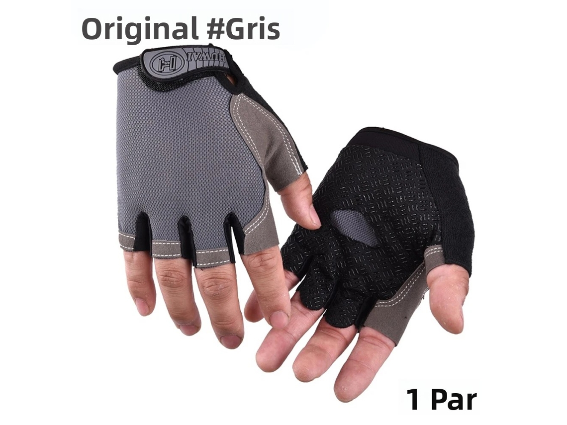 Luvas de Ciclismo Unissex MDUG cinza regular G, antiderrapantes, com absorção de impacto e gel