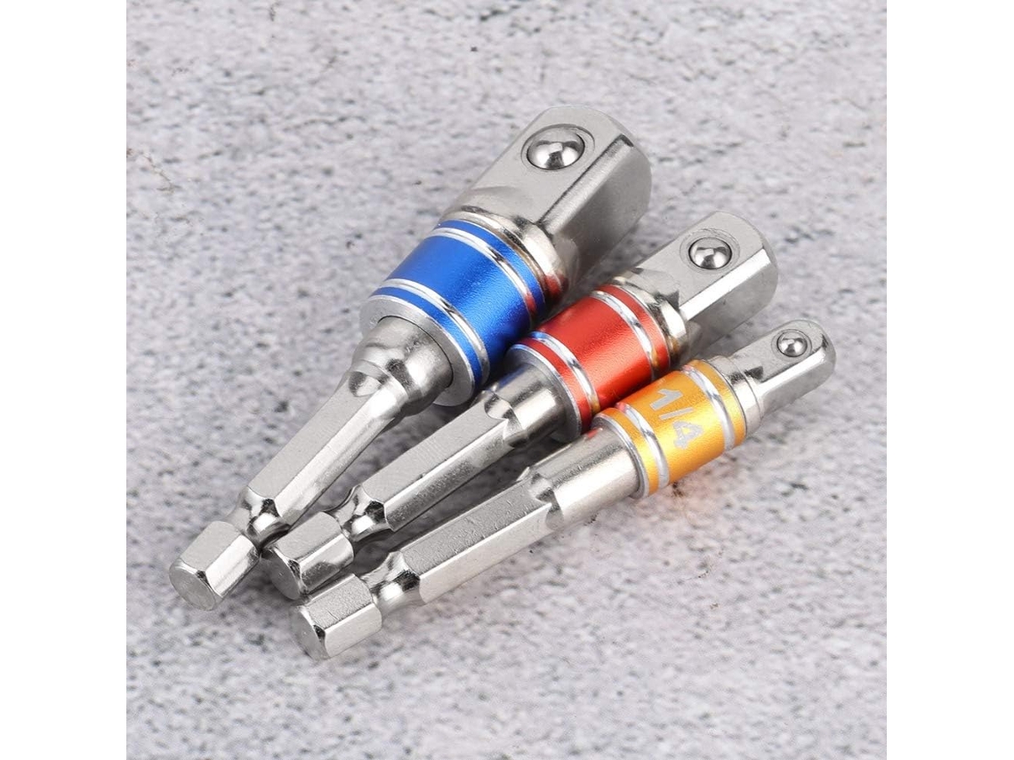 Adaptador De Haste Hexagonal Pacote Com 3, 3 8 Polegadas, 1 2 Polegada, Estilo B