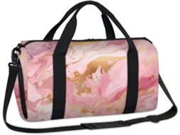 Bolsa Esportiva Abstrata com Textura de Mármore Tecido Poliéste 45 X 21 5 23 Cm Estampa Pa Design Du