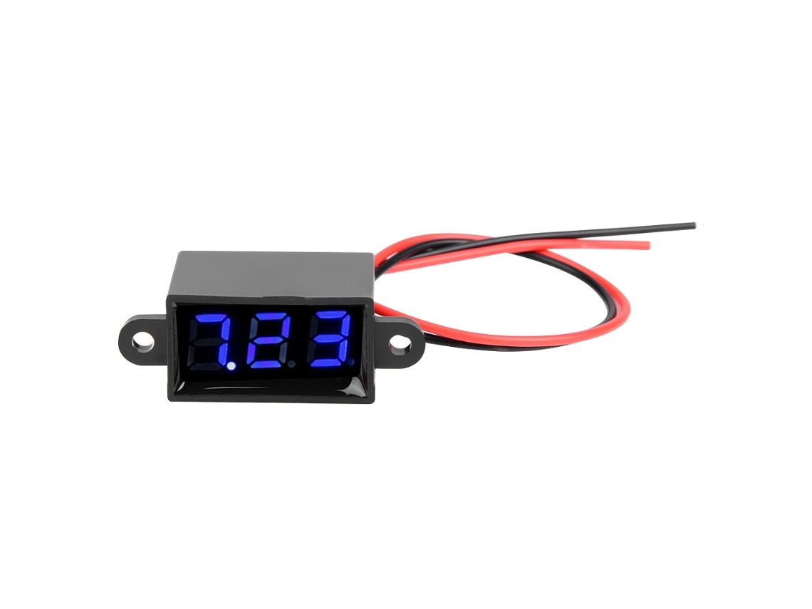 2026dn Voltímetro Digital de 0,28 Polegadas com Display Led, Dois Fios, Dc 3,0 30v, Impermeável (azul)