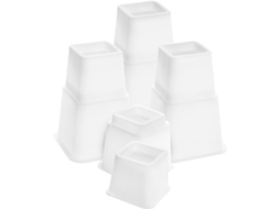 Pés Ajustáveis ​​para Móveis Utopia Bedding Para Cama , Elevação Resistente Para Sofá E Mesa Suporta Até 0,7 Kg (branco) Slowmoose (conjunto De 8)