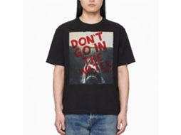Rockinstone Jaws Movie Don't Do It Heather Black Adult T-shirt Size:m