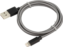 Cabo de Dados ANSMANN (Lightning - USB A - 1 m - Cinzento)