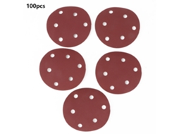 100pcs Lixa Redonda 5in 6 Buracos S/MARCA