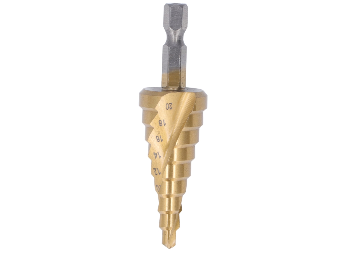 Broca Escada Hss Com Ranho Hexagonal 4‑20mm