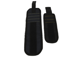 Pulsera Magnética Para Herramientas Con Bolsa Para Tornillos Clavos Tuercas Y Brocas De Taladro Negro