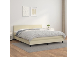 Box Spring Bed, Box Spring Beds Vidaxl Creme Couro Artificial (160 X 200 Cm)