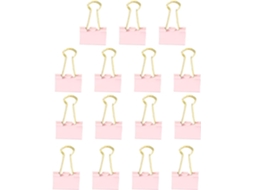 Clipes metálicos rosa Ultechnovo, acessórios de aprendizagem para decoração escolar, 15 peças de metal, ideais para