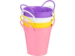 Kit de 4 Vasos de Ferro com Duas Orelhas, Maleáveis para Plantio e Decoração no Jardim e na Sala de Estar CHABERLU