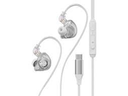 Ouvidores Usb C Hifi Iem Com Controle De Volume, Monitores Intra - Auriculares Móveis Com Isolamento Acústico