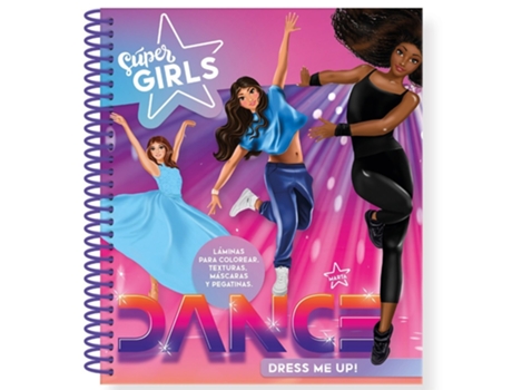 Super Girls Book With Dance And Dress Me Up Templates Rosa