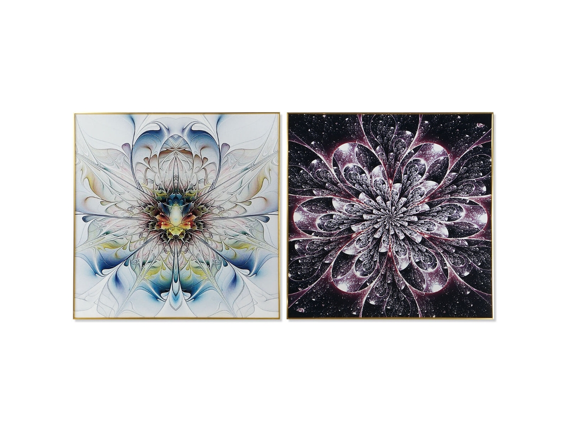 Pintura Dkd Home Decor 80 X 3 X 80 Cm 2 Unidades