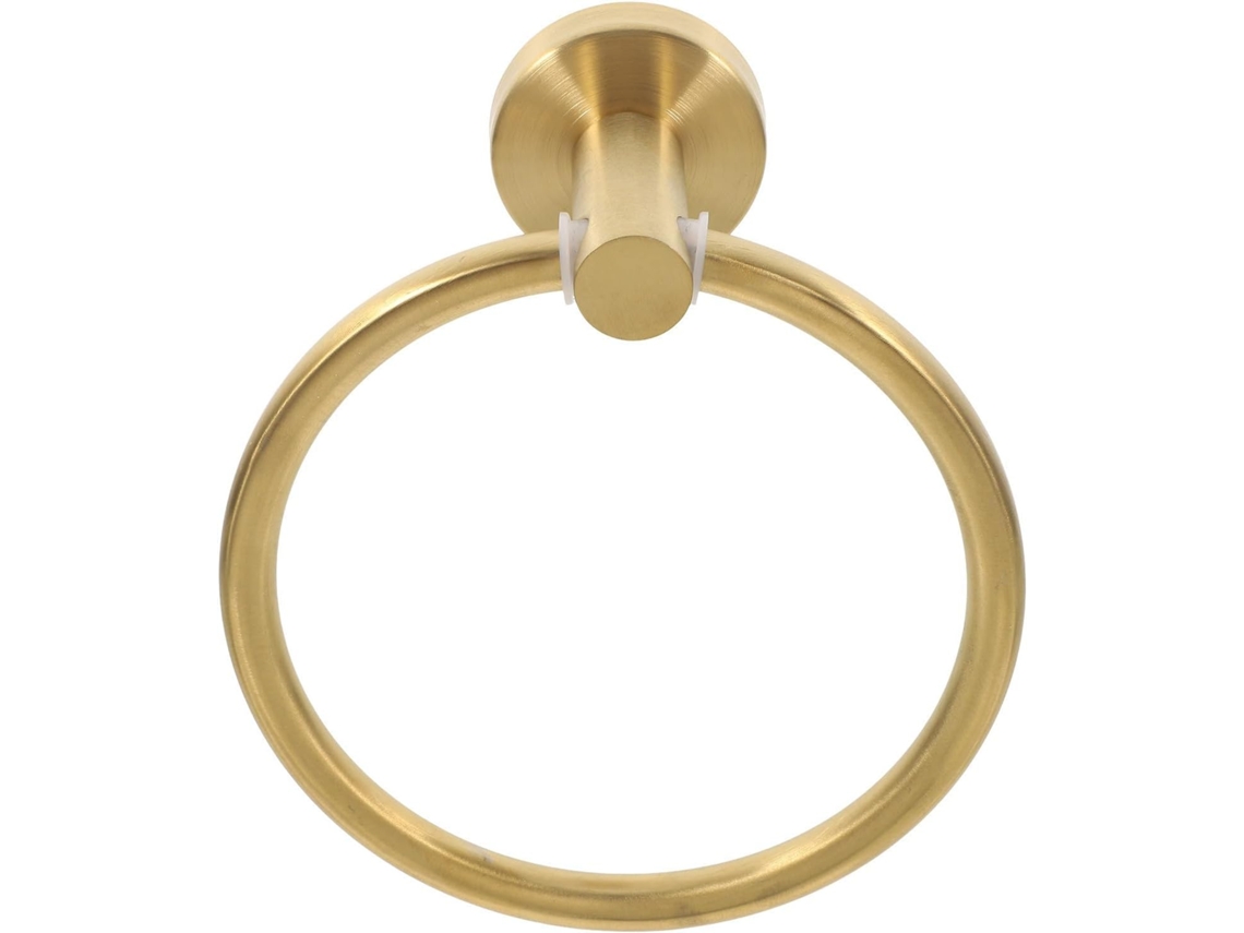 Suporte De Toalhas De Parede, Argola Dourada, Aço Inoxidável, Ideal Para Banheiro.