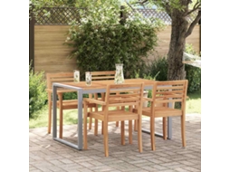 Vidaxl Mesa De Jardim Cinzeto 140 X 80 X 75 Cm