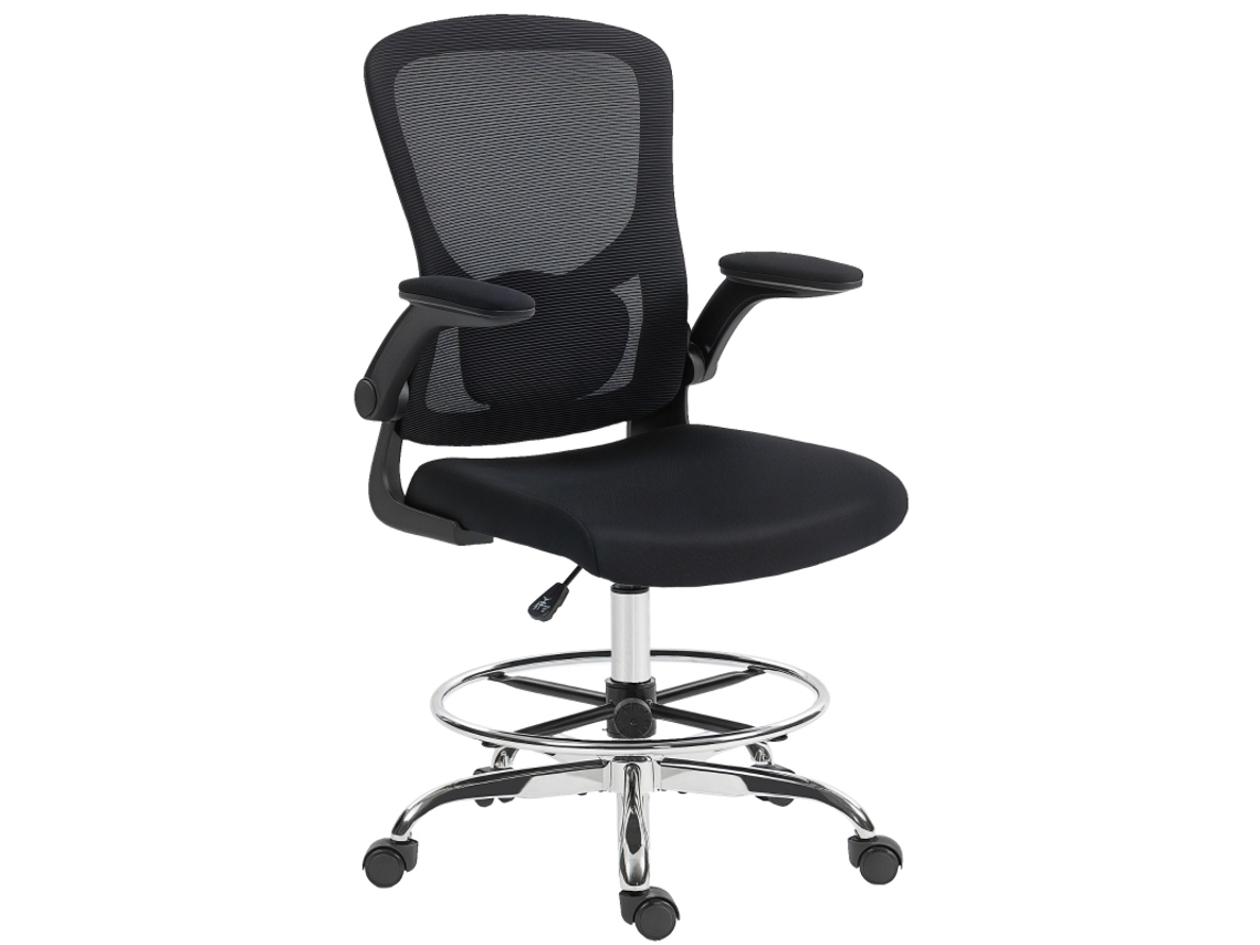 Cadeira De Desenho Com Suporte Lombar,ajustável Em Altura,giratória,para Home Office,estúdio,projetos De Arte,preto