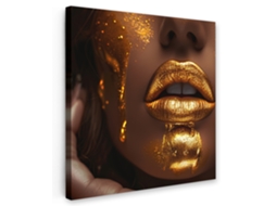 Impressão Em Tela Mulher - Ouro - Luxo - Retrato 20x20