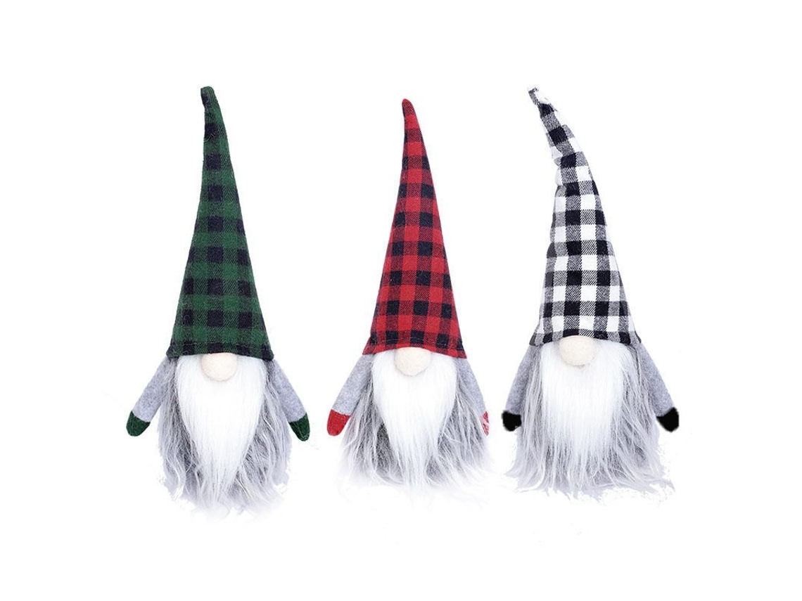 2026 decoração de Natal Linjou 3 Peças Boneco Gnomos de Papai Noel de Pelúcia Artesanal para Mesa Lar