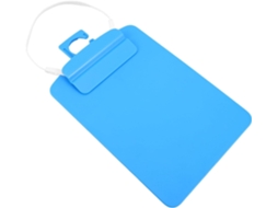 Bolsa Médica Com Gancho Para Pendurar E Clipe Integrado Em Plástico Azul.