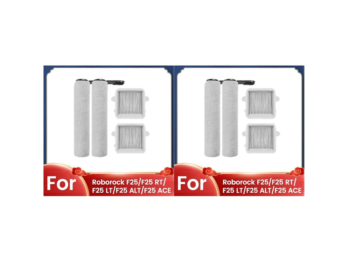 8pcs Brush And Filter Kit For Roborock F25/f25 Rt/f25 Lt/f25 Alt/f25 Ace Wet And Dry Vacuum Cleaner Spare Parts