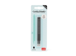 Kit 2 Recargas Pretas Caneta Lovely Friends Legami