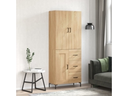 Vidaxl Armário Alto 69,5x34x180 Cm Derivados De Madeira Cor Sonoma