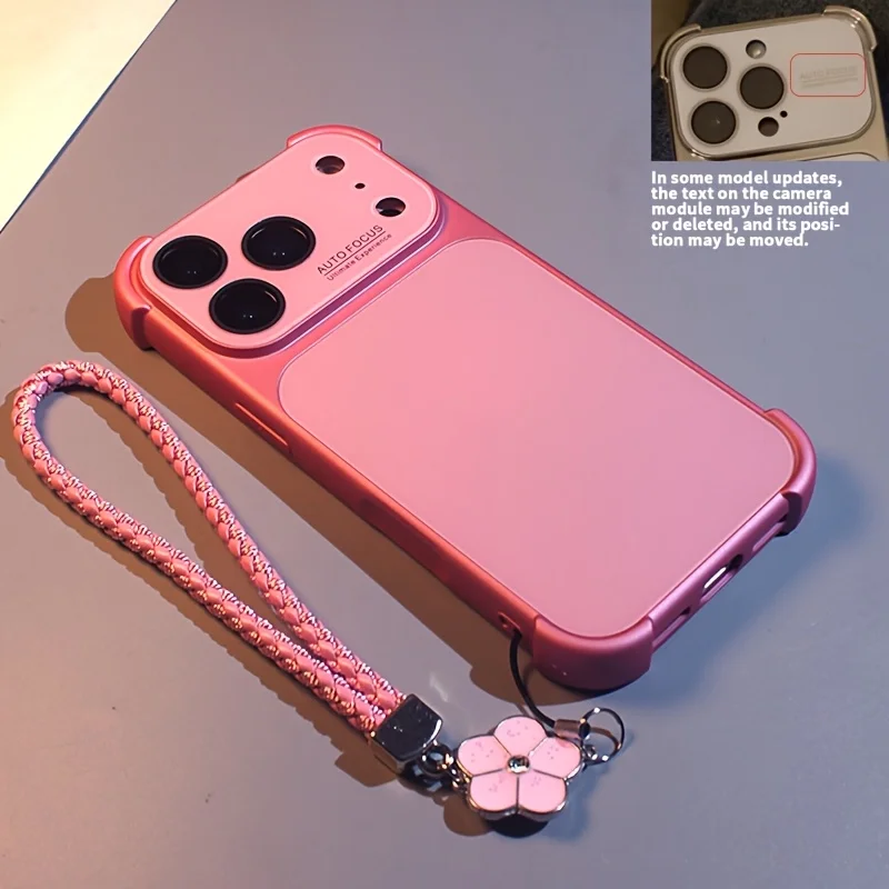 Capa Para Celular Com Moldura Eletroplateada Nos Quatro Cantos (iphone 16 Pro Max Rosa), Proteção Para A Lente E Resistente A Impactos.