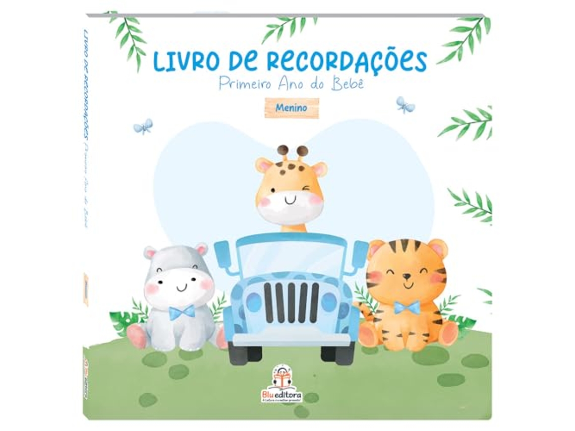 Livro de Recordacoes Primeiro Ano Do Bebe Menino