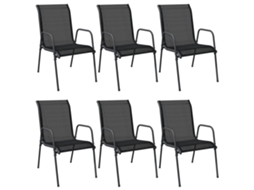 Garden Chair, Garden Chairs Vidaxl Preto Aço (n/a)