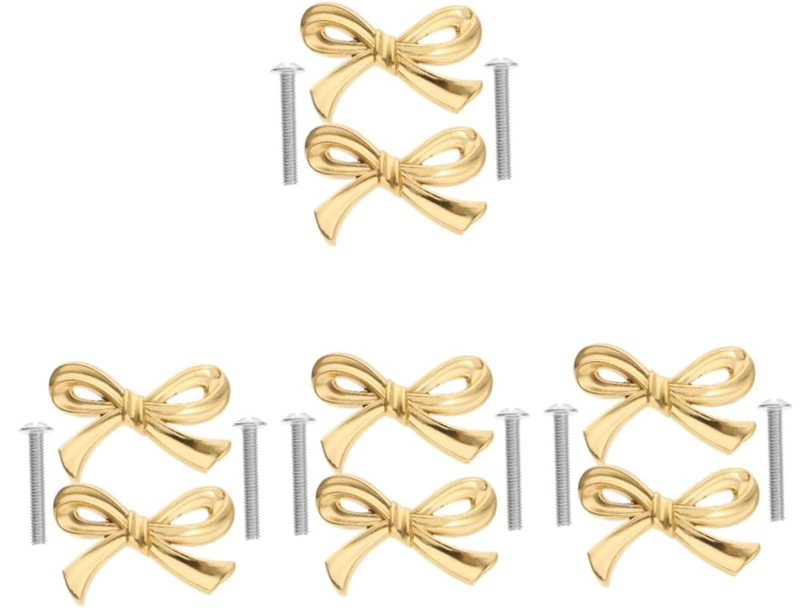 Conjunto De 8 Puxadores Decorativos Para Gavetas Em Formato De Nó