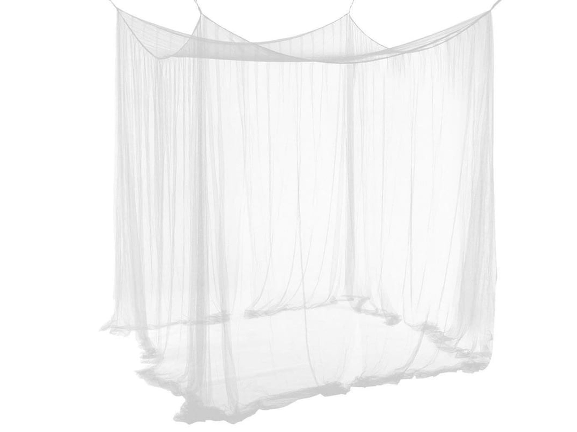 Manta Mosquito Para Cama De Tela De Poliéster Branca 210x190x240 Cm