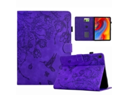 Capa de couro inteligente com estampa de flores e pássaros Webake para tablet