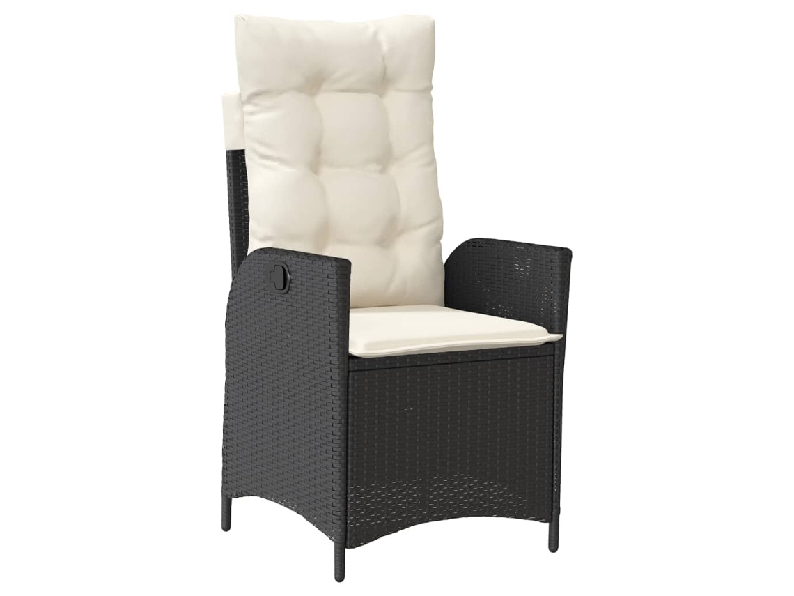 Reclining Garden Chair, Reclining Garden Chairs Vidaxl Preto Rattan / Vime (n/a)