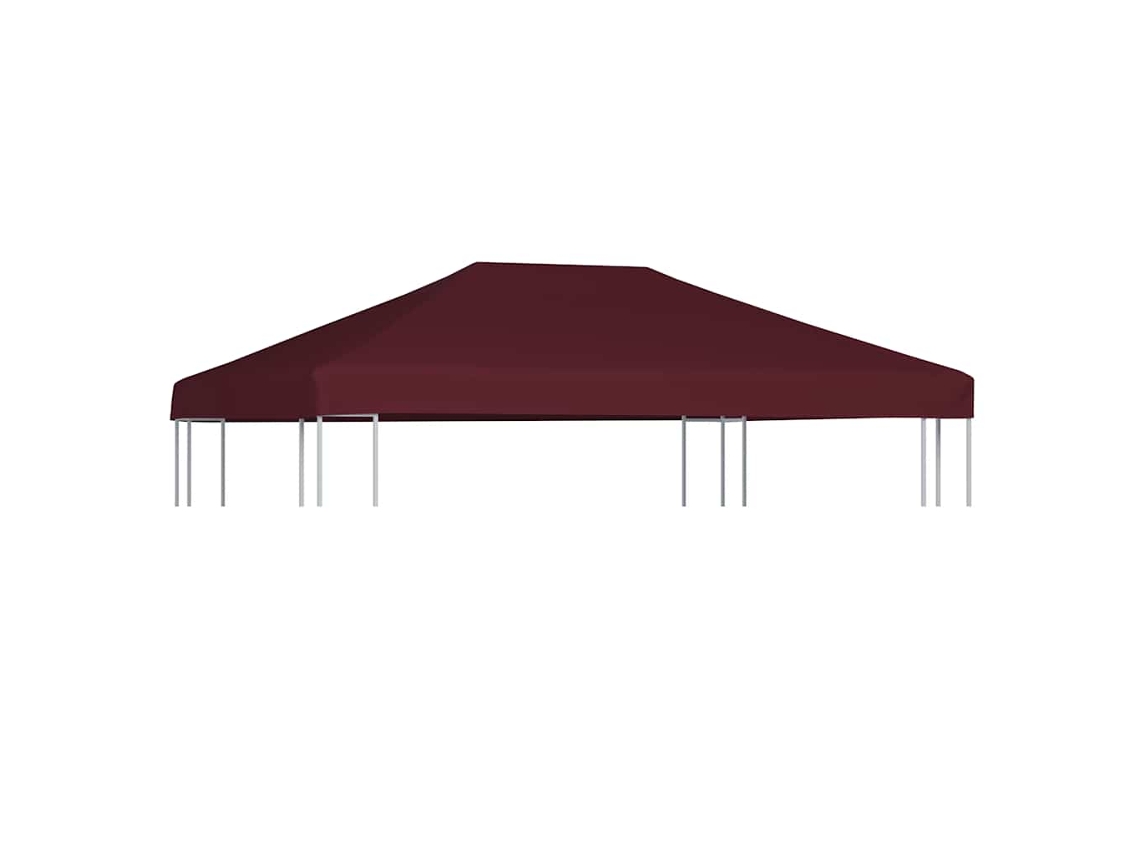 Vidaxl Cobertura De Gazebo 310 G/m² 3x4 M Bordô