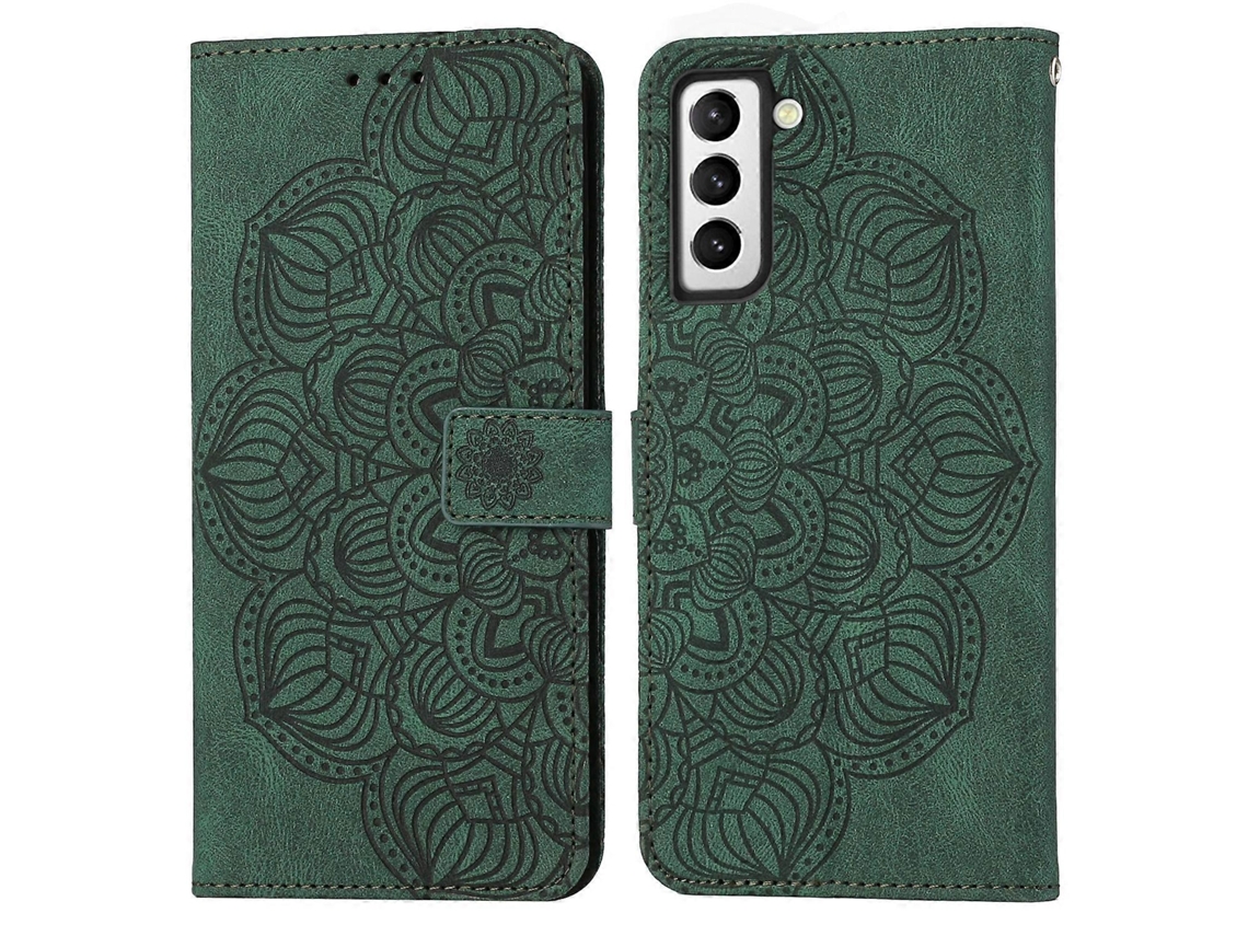 Capa De Celular Flip Em Couro Com Estampa De Mandala Para Samsung Galaxy S23+ 5g