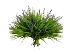 Plantas Artificiais para Exterior, 10 Flores Artificiais Resistentes a Raios Uv, Grama Artificial para Varanda e Jardim, Roxo AQUAFORGE