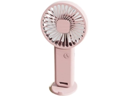 Portable Fan Em Digitallab Pequeno Ventilador De Refrigeração, Recarregável Via Usb (rosa)
