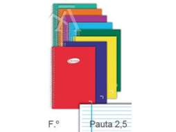 Paq/10 Bloc Fº 80H 60G Pauta 2,5 Pack M Tapa Blanda PACSA