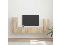 Vidaxl Conjunto De Móvel De Tv 4 Pcs Carvalho Sonoma