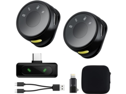2025 Último Modelo 2 Pack Microfone De Impacto Lapela Sem Fio Para Iphone Ipad Microfones Magnéticos Com Clipe Redução Ruído Plug P Aquaforge