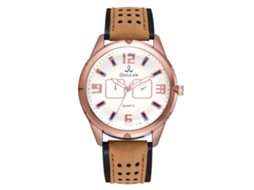 Relógio Masculino de Quartzo com Pulseira Pu Estilo Negócio Café Analógico