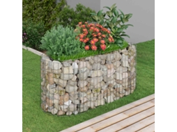 Vidaxl Canteiro Elevado/cesto Gabião 120x50x50 Cm Ferro Galvanizado