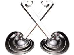 Conjunto De 2 Colheres Medidoras Em Aço Inoxidável