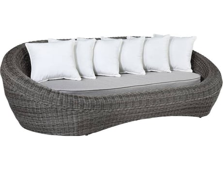 Sofá de Jardim Whiteheaven MYLIA (Cinzento - Resina - 101x201x66 cm)