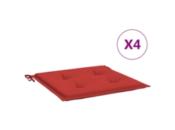 Chair Cushion, Chair Cushions Vidaxl Vermelho Tecido (40 X 40 X 4 Cm)