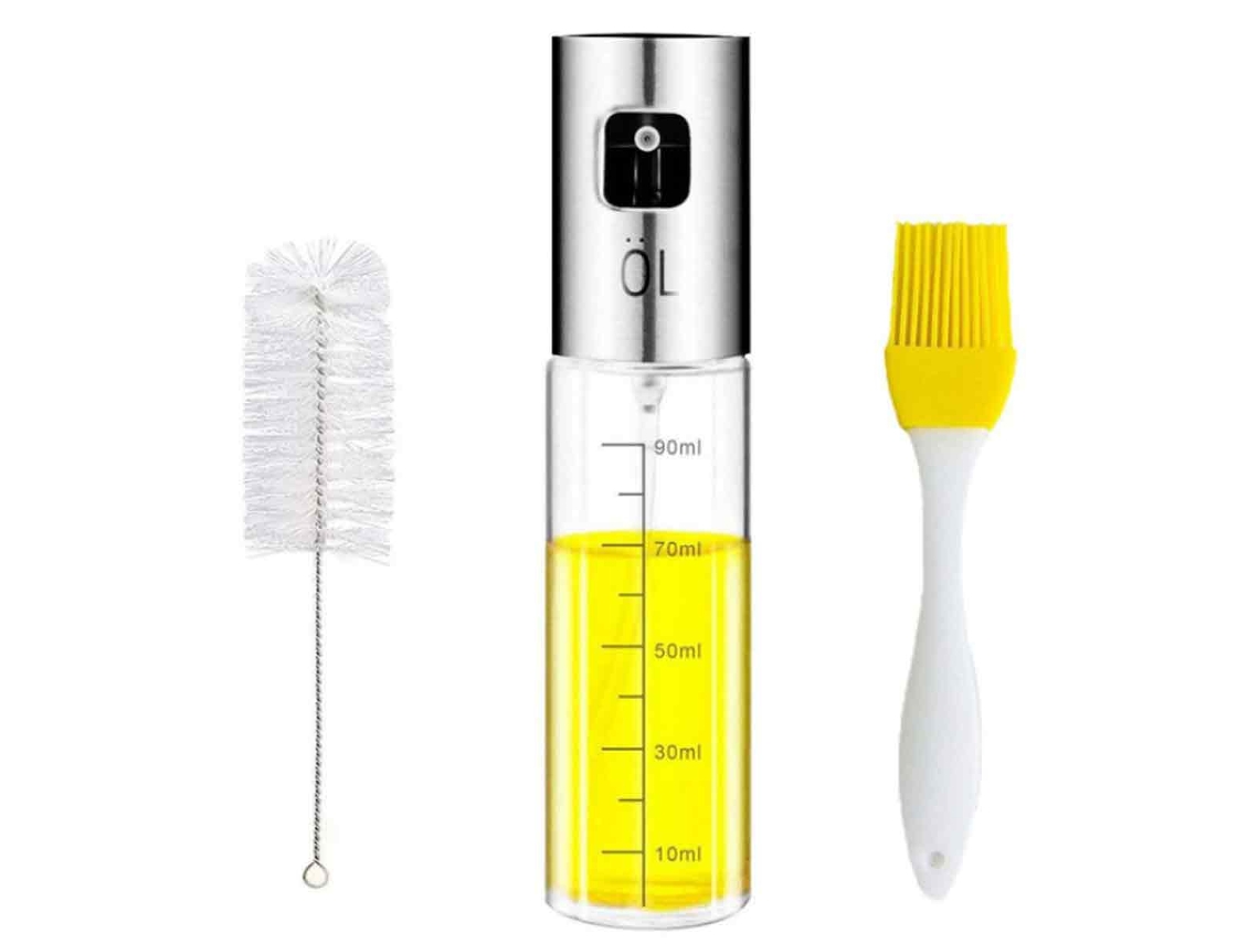 Frasco Spray Recarregável Para Óleo E Azeite, 100 Ml, Para Saladas, Grelhados, Para Aplicação Controlada De Temperos Na Cozinha