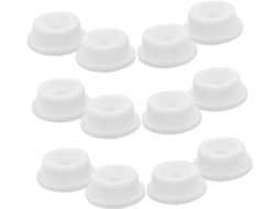 Conjunto De 12 Rolhas Redondas Silicone Com Extremidades Abertas, À Prova D Água E Poeira, Em Formato De T, Coloridas