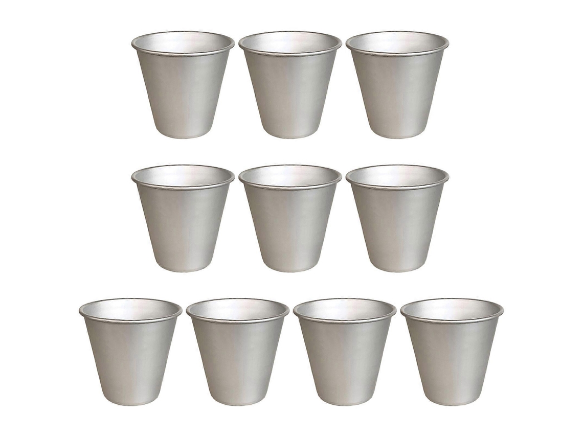 B03 Conjunto De 10 Formas Antiaderentes Para Bolos, Pudins E Muffins Em Alumínio - Formas Pequenas Para Ovos E Tortas - Utensílio De Cozinha Prático